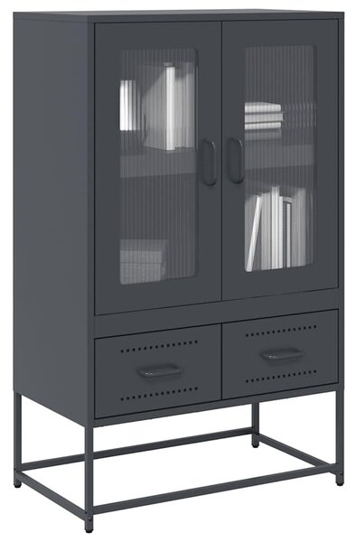 VidaXL antracitszürke acél magasszekrény 68x39x111,5 cm