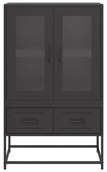 VidaXL fekete acél magasszekrény 68x39x111,5 cm
