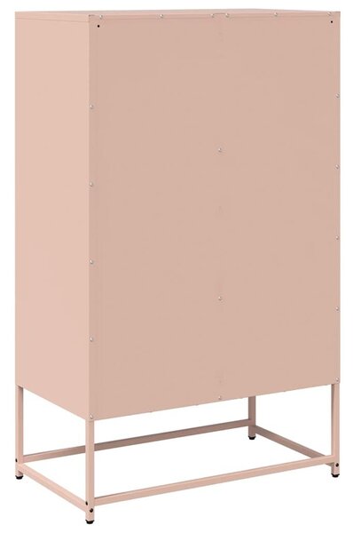VidaXL rózsaszín acél magasszekrény 68x39x111,5 cm