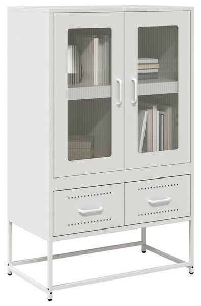 VidaXL fehér acél magasszekrény 68x39x111,5 cm