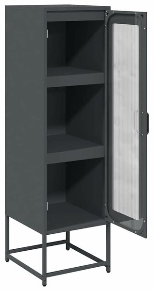 VidaXL antracitszürke acél magasszekrény 36x39x123 cm