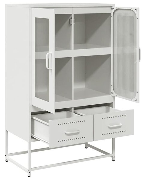 VidaXL fehér acél magasszekrény 68x39x111,5 cm