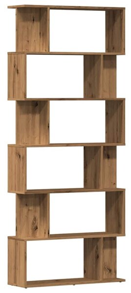 VidaXL kézműves tölgy színű szerelt fa könyvszekrény 80x24x192 cm