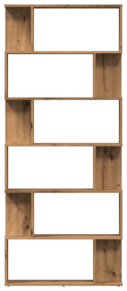 VidaXL kézműves tölgy színű szerelt fa könyvszekrény 80x24x192 cm