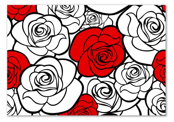 Fali üvegkép Roses