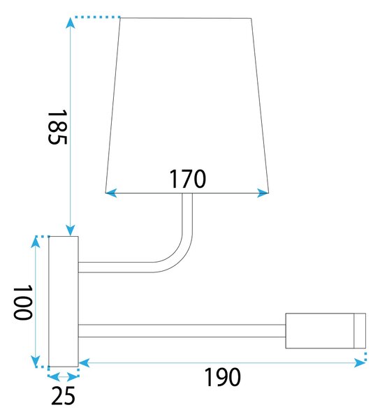 Fali lámpa LED APP1610-2W Black