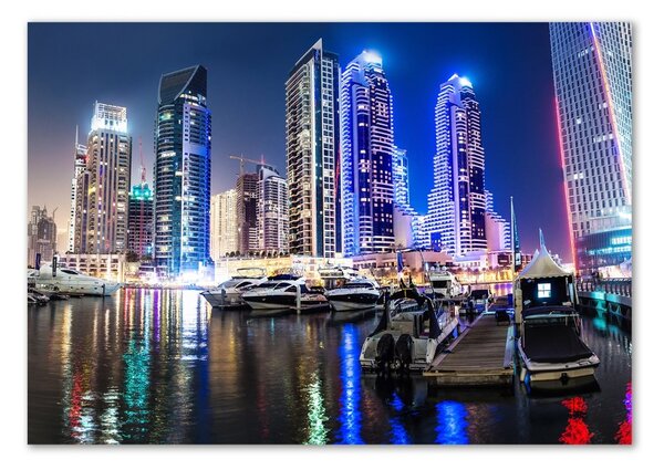 Akrilüveg fotó Dubai éjjel