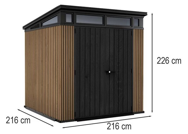 Signature PENT 7x7 műanyag kerti ház velencei barna