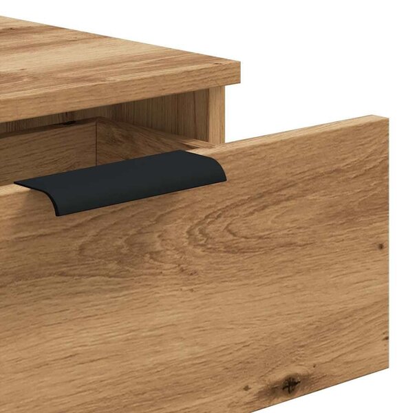 VidaXL kézműves tölgy színű szerelt fa dohányzóasztal 90x36x75 cm