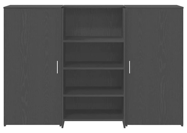 VidaXL recepciós pult fekete tölgyszínű 155x50x103,5 cm szerelt fa