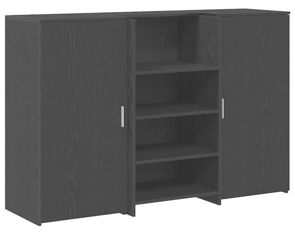 VidaXL recepciós pult fekete tölgyszínű 155x50x103,5 cm szerelt fa