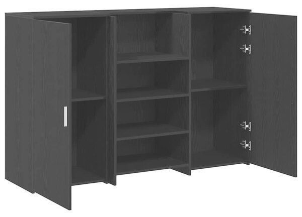 VidaXL recepciós pult fekete tölgyszínű 155x50x103,5 cm szerelt fa