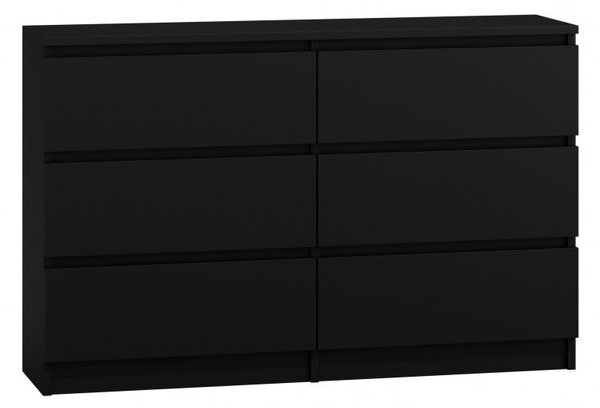 Aldabra M6 120 2X3 komód, 120x77x30 cm, fekete