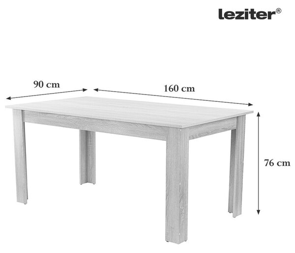 Lola 6+1 étkező garnitúra fehér-sonoma tölgy