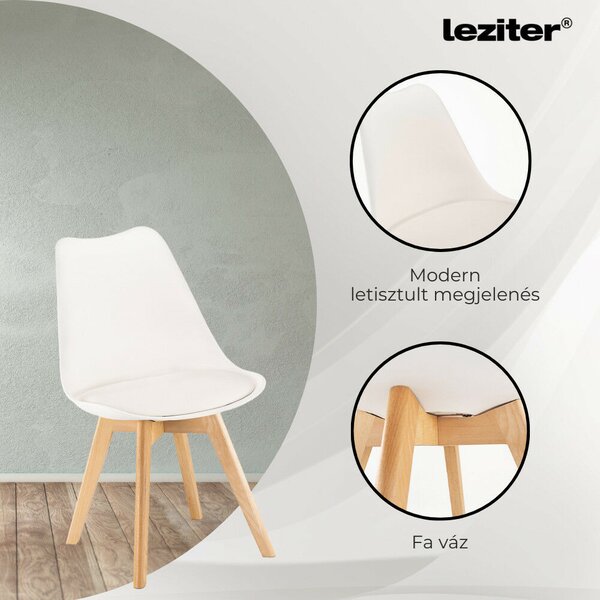 Leziter Zara 6+1 étkező garnitúra fehér-yorki tölgy
