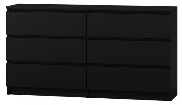 Aldabra M6 140 2X3 komód, 138x75x40 cm, fekete