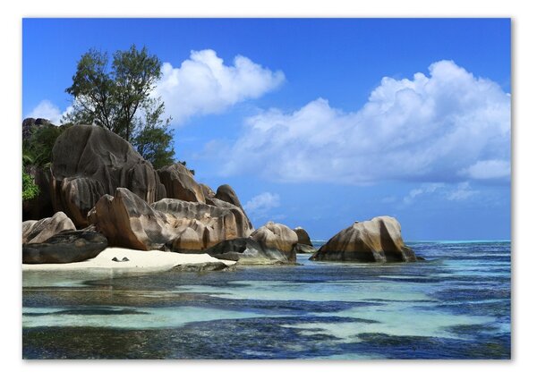 Üvegfotó Seychelles panoráma