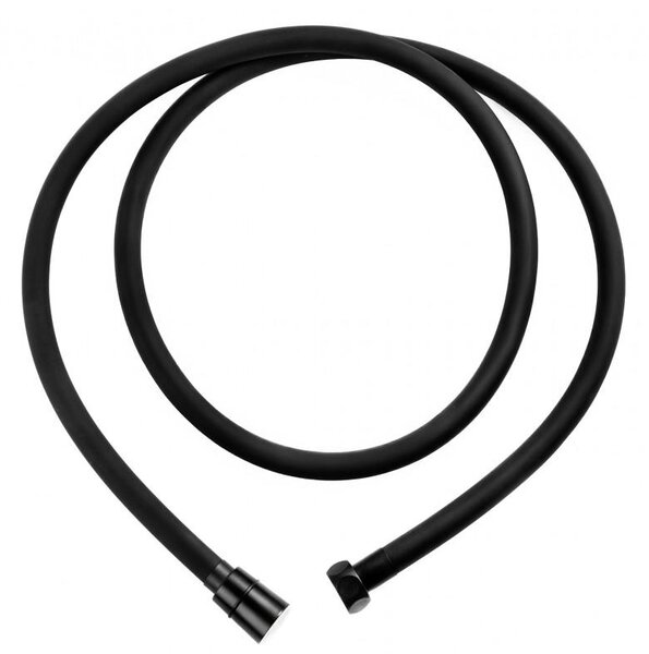 Erga Snake, sima zuhanycső 150 cm, csavarodásgátlóval, matt fekete, ERG-YKA-BP.SNAKE-BLK