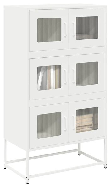 VidaXL Magastábla Fehér 68x39x123 cm Acél