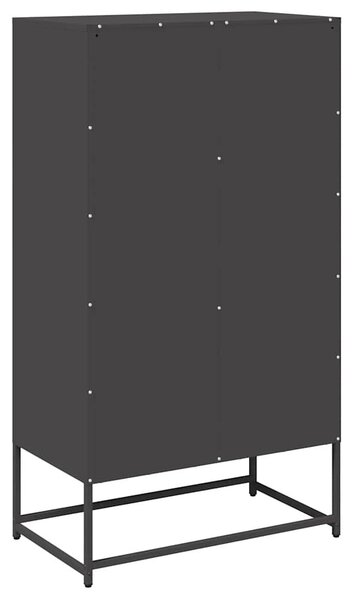 VidaXL Magastábla Fekete 68x39x123 cm Acél