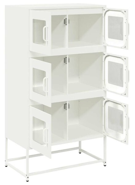 VidaXL Magastábla Fehér 68x39x123 cm Acél