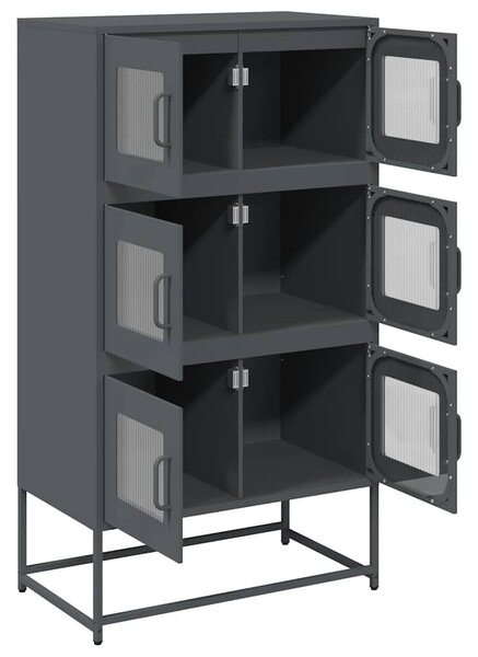 VidaXL Highboard antracit 68x39x123 cm Acél
