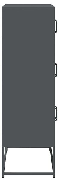 VidaXL Highboard antracit 68x39x123 cm Acél