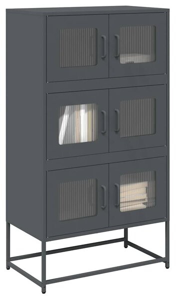 VidaXL Highboard antracit 68x39x123 cm Acél