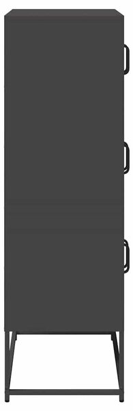 VidaXL Magastábla Fekete 68x39x123 cm Acél