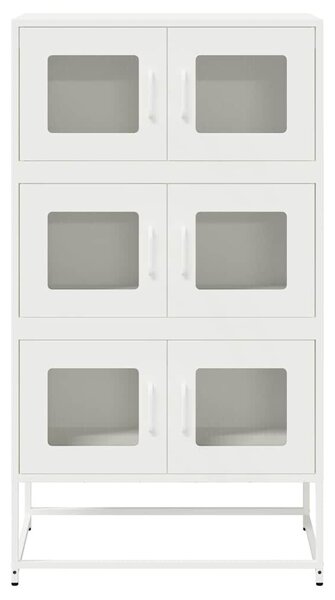 VidaXL Magastábla Fehér 68x39x123 cm Acél
