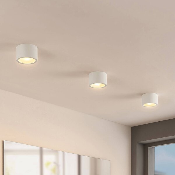 Arcchio Nieva downlight, G9, fehér, kerek, Ø 10cm, fém, dimmelhető, Fehér / opál, Folyosó, Alumínium, Modern