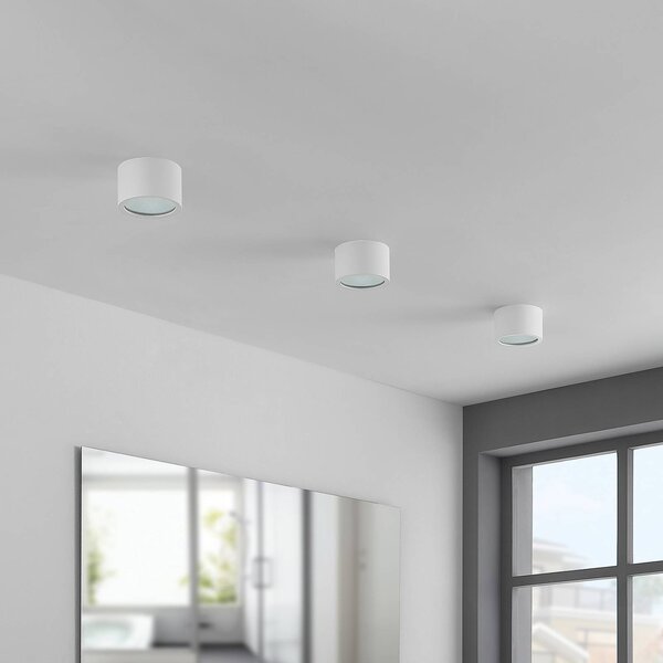 Arcchio Nieva downlight, G9, fehér, kerek, Ø 10cm, fém, dimmelhető, Fehér / opál, Folyosó, Alumínium, Modern