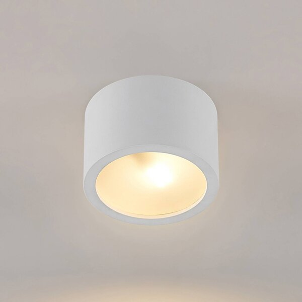 Arcchio Nieva downlight, G9, fehér, kerek, Ø 10cm, fém, dimmelhető, Fehér / opál, Folyosó, Alumínium, Modern