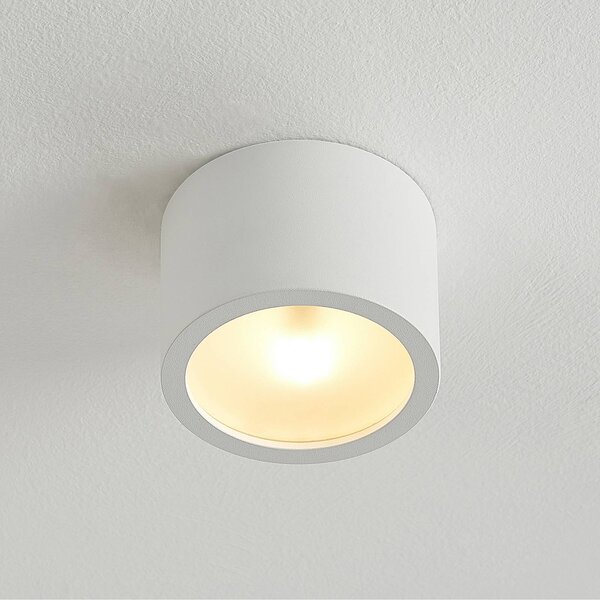 Arcchio Nieva downlight, G9, fehér, kerek, Ø 10cm, fém, dimmelhető, Fehér / opál, Folyosó, Alumínium, Modern