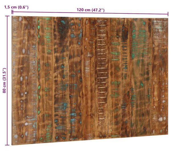 VidaXL fejtámla többszínű 120 cm tömörfa, újrahasznosított, tömör fa