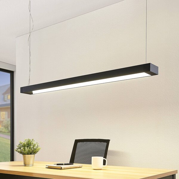 Arcchio LED-es függőlámpa Cuna, fekete, 122cm, fém, Fekete, Dolgozószoba / Iroda, Alumínium, Modern