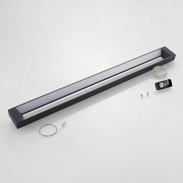 Arcchio LED-es függőlámpa Cuna, fekete, 122cm, fém, Fekete, Dolgozószoba / Iroda, Alumínium, Modern