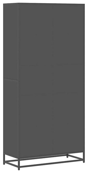 VidaXL fekete szerelt fa könyvszekrény 80,5 x 35 x 170,5 cm