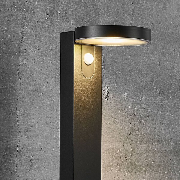 Nordlux LED es napelemes ösvény világítás Rica Round, kerek, Fekete, fém, Modern