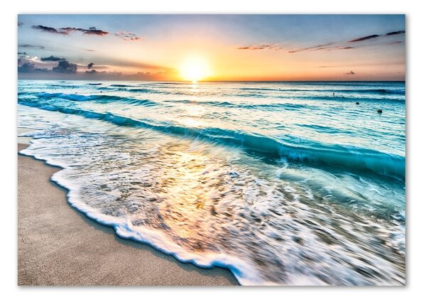 Üvegfotó Sunset beach
