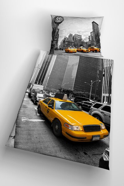 3d ágyneműhuzat NY Taxi 140x200 cm