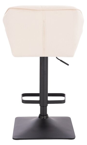HR111KW Krémszínű modern velúr szék fekete lábbal