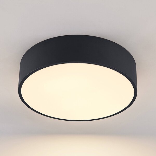 Arcchio LED mennyezeti lámpa Noabelle, Ø 40 cm, fekete, fém, dimmelhető, Fekete, Konyha, fém, Modern