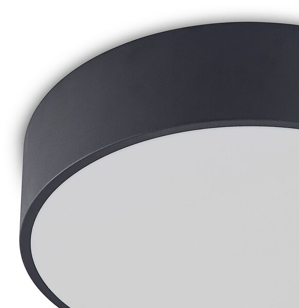 Arcchio LED mennyezeti lámpa Noabelle, Ø 40 cm, fekete, fém, dimmelhető, Fekete, Konyha, fém, Modern