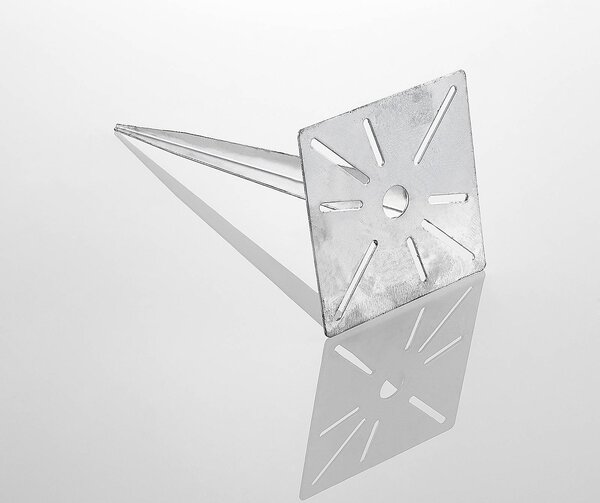 Lucande földtüske Cadis, ezüst színű, fém, 38 cm magas, Alu / szürke / cink, fém