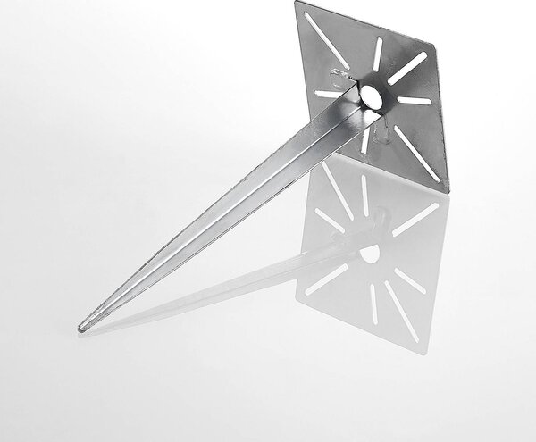 Lucande földtüske Cadis, ezüst színű, fém, 38 cm magas, Alu / szürke / cink, fém