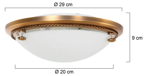 Steinhauer Klasszikus mennyezeti lámpa Enigma, dimmelhető, Bronz / antik sárgaréz, Nappali / Étkező, fém, Modern