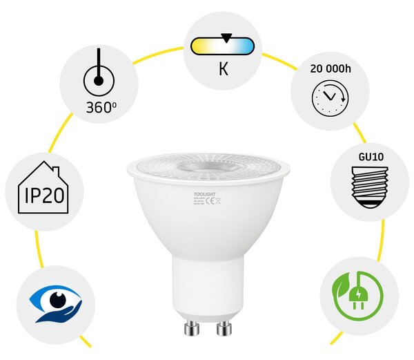 LED izzó hideg RSL040 GU10 5W Warm