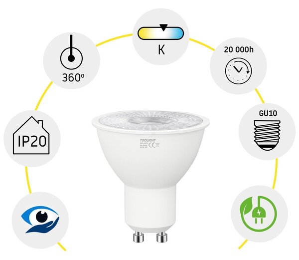 LED izzó hideg RSL040 GU10 5W Warm