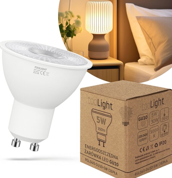 LED izzó hideg RSL040 GU10 5W Warm